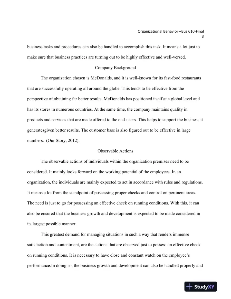 BUS610: Organizational Behavior, page 4