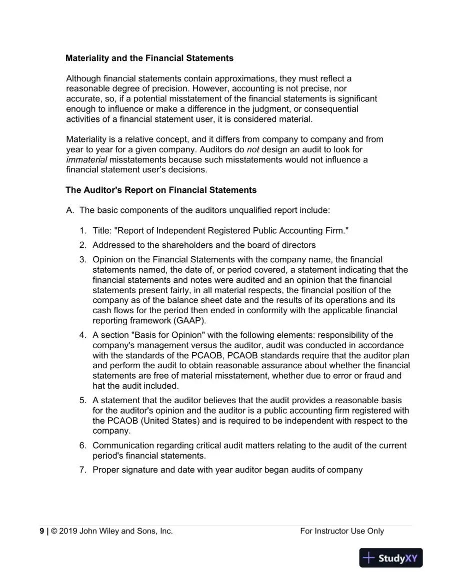 Lecture Notes For Auditing: A Practical Approach with Data Analytics, 1st Edition, page 10