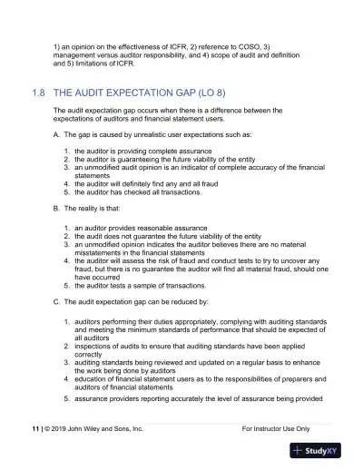 Lecture Notes For Auditing: A Practical Approach with Data Analytics, 1st Edition - Page 12 preview image