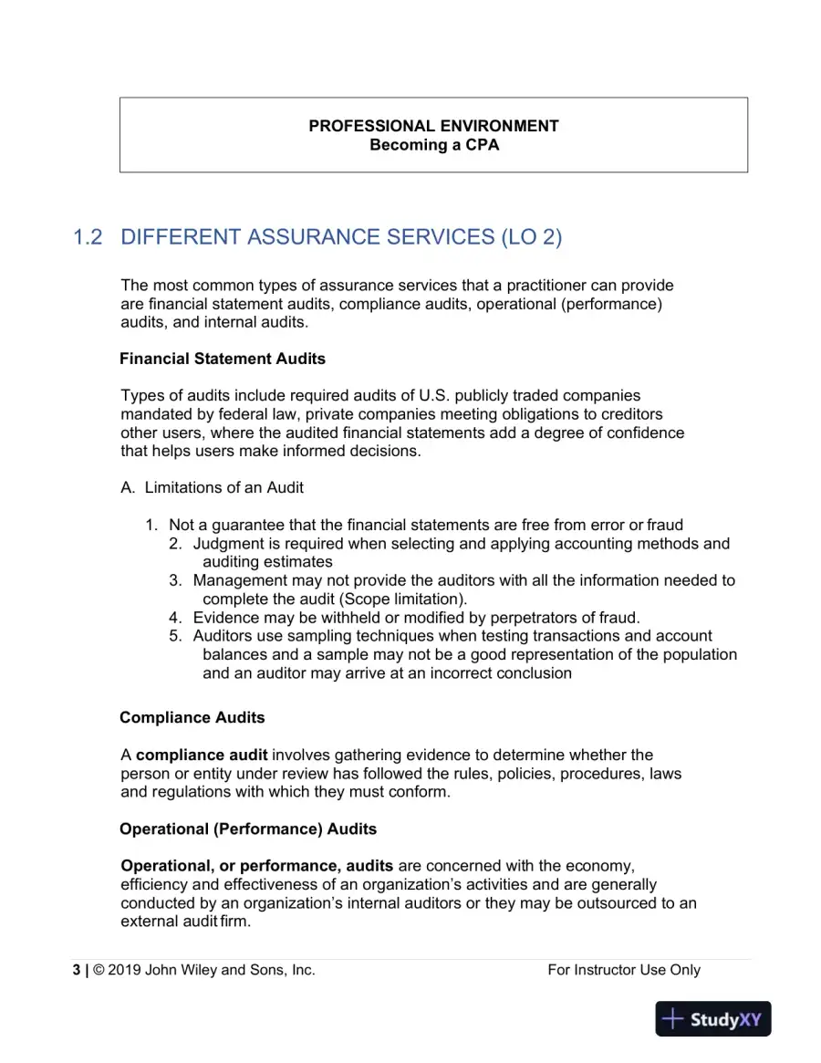 Lecture Notes For Auditing: A Practical Approach with Data Analytics, 1st Edition, page 4