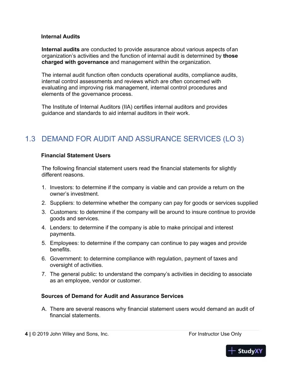Lecture Notes For Auditing: A Practical Approach with Data Analytics, 1st Edition, page 5