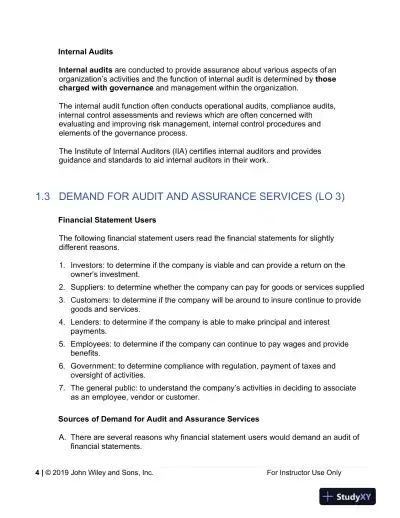 Lecture Notes For Auditing: A Practical Approach with Data Analytics, 1st Edition - Page 5 preview image