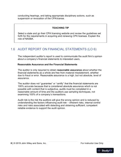 Lecture Notes For Auditing: A Practical Approach with Data Analytics, 1st Edition - Page 9 preview image