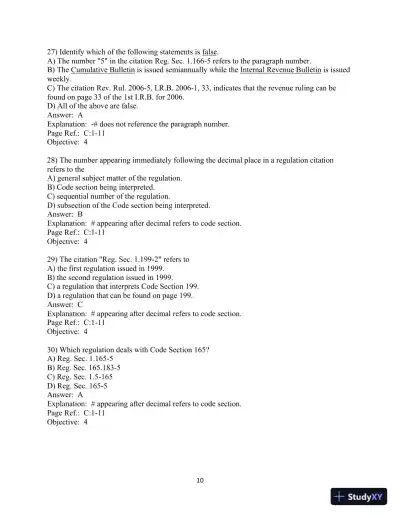 Test Bank for Pearson's Federal Taxation 2020 Comprehensive, 33rd Edition - Page 11 preview image