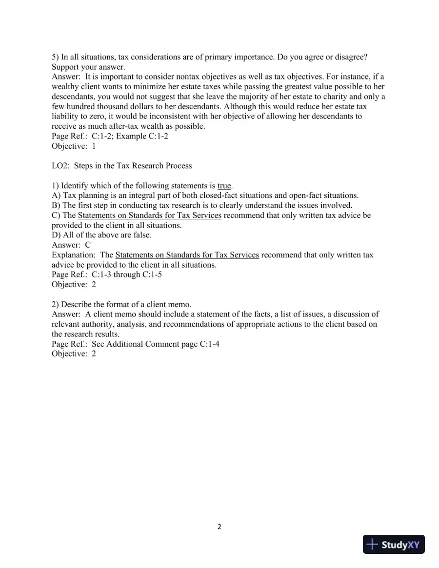 Test Bank for Pearson's Federal Taxation 2020 Comprehensive, 33rd Edition, page 3