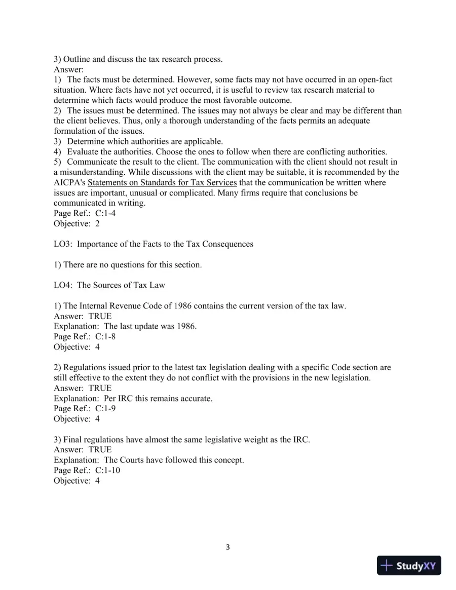 Test Bank for Pearson's Federal Taxation 2020 Comprehensive, 33rd Edition, page 4