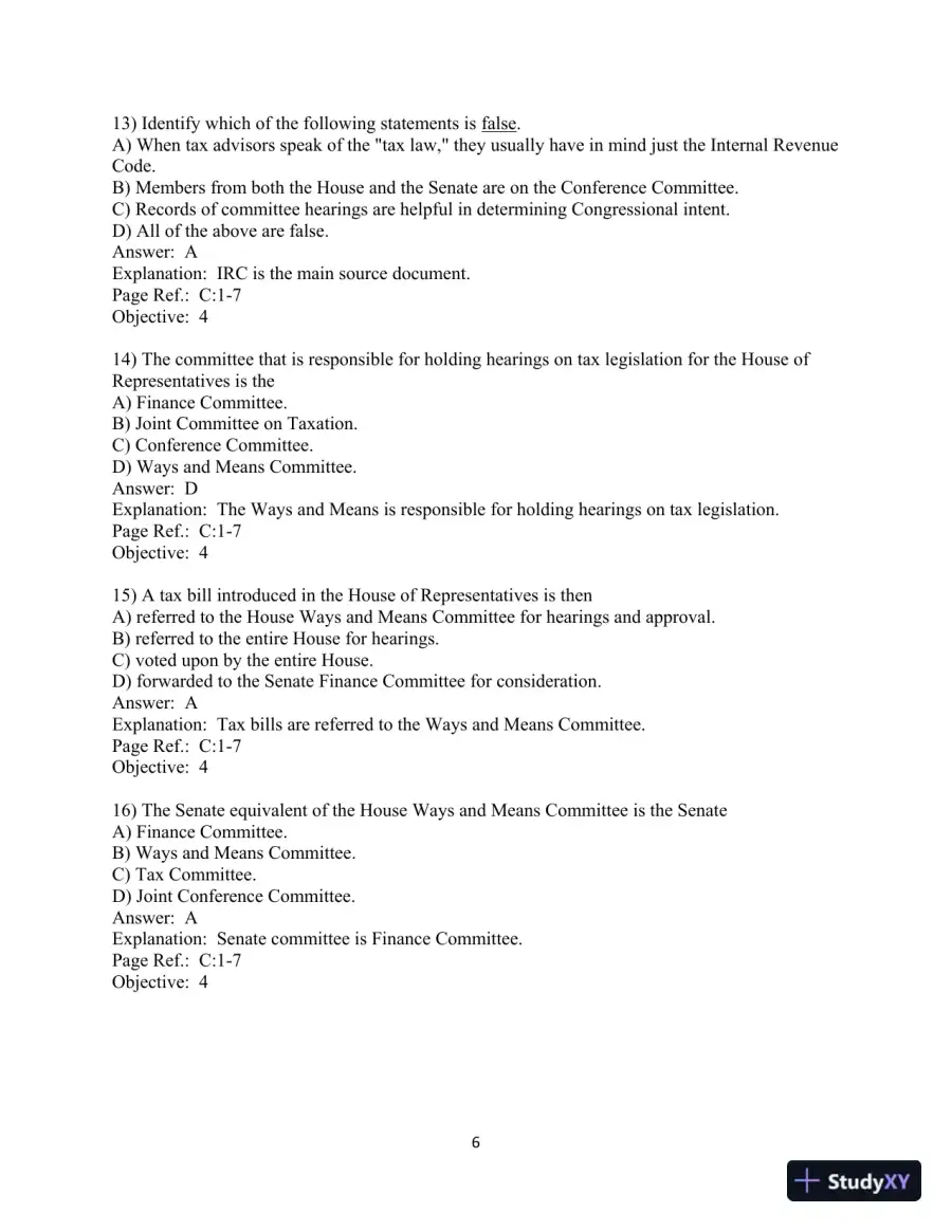 Test Bank for Pearson's Federal Taxation 2020 Comprehensive, 33rd Edition, page 7
