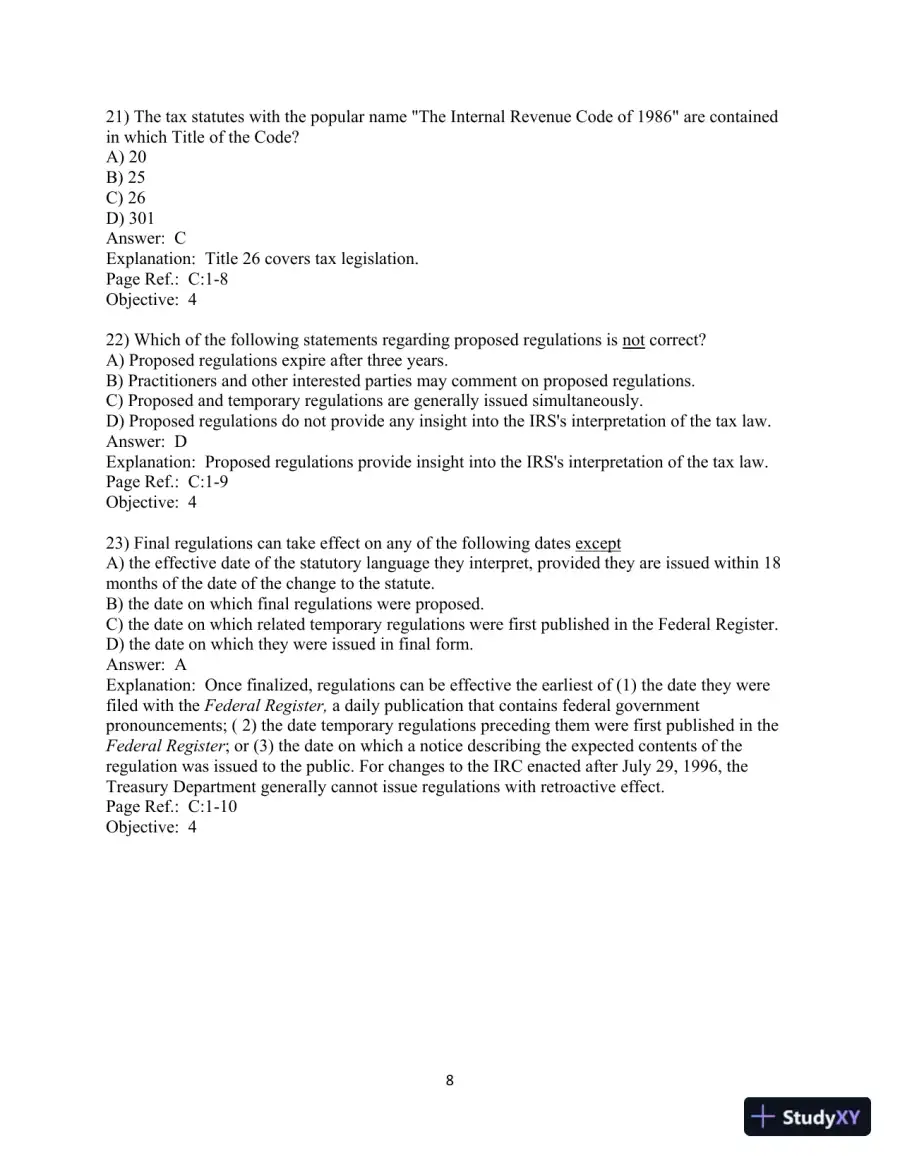 Test Bank for Pearson's Federal Taxation 2020 Comprehensive, 33rd Edition, page 9