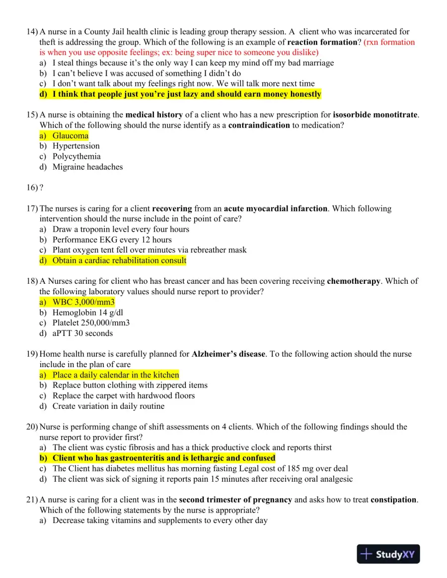 ATI PN Exit Exam Exam with Answers (180 Solved Questions), page 4