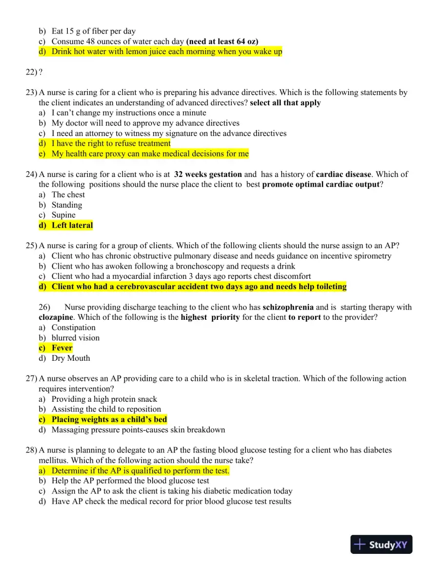 ATI PN Exit Exam Exam with Answers (180 Solved Questions), page 5