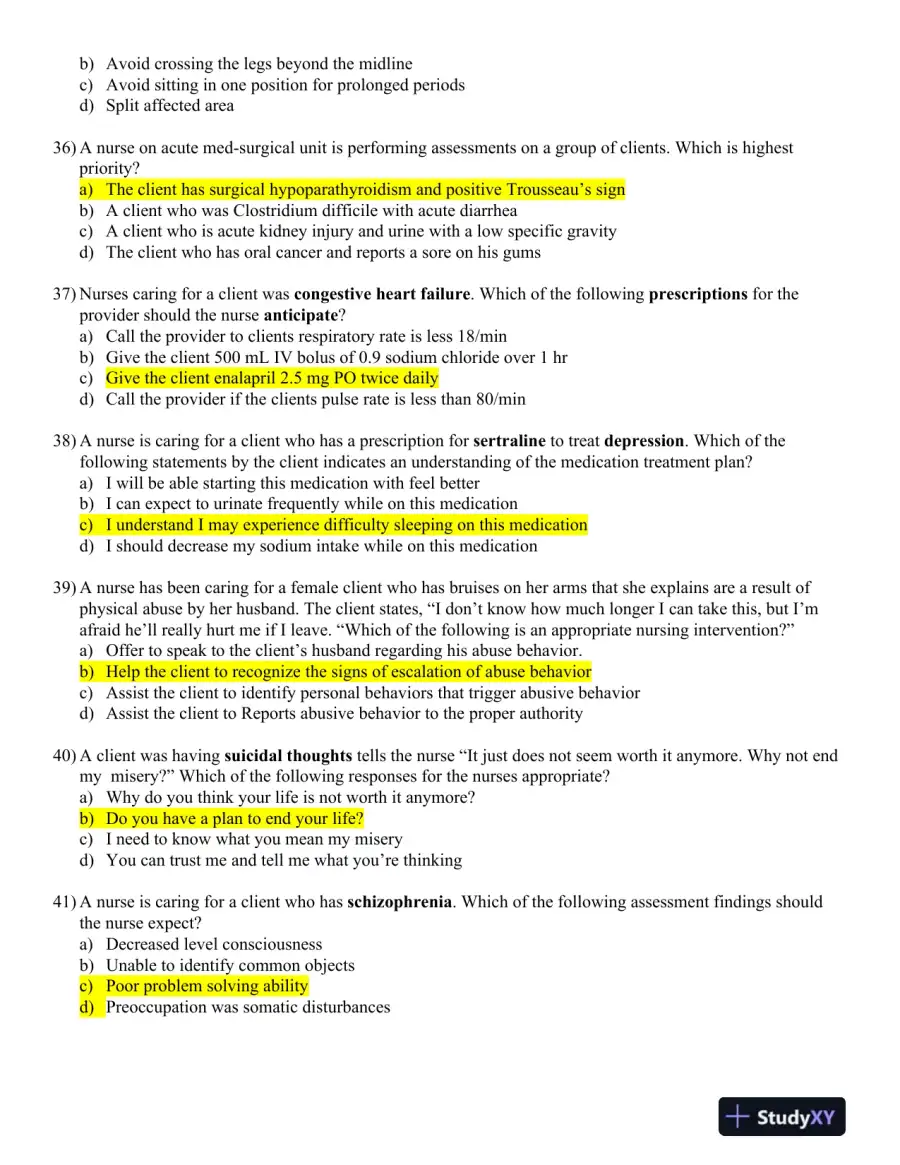 ATI PN Exit Exam Exam with Answers (180 Solved Questions), page 7