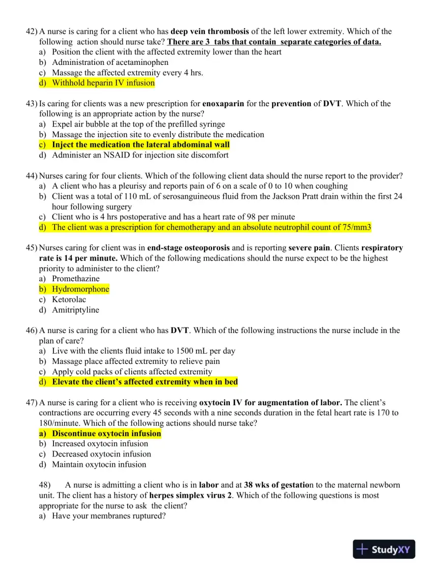 ATI PN Exit Exam Exam with Answers (180 Solved Questions), page 8