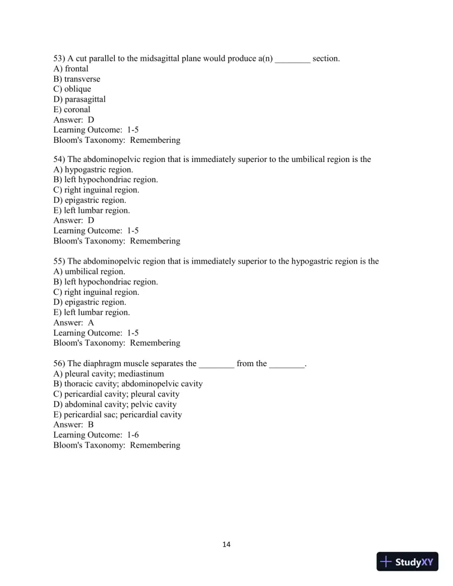 Fundamentals of Anatomy & Physiology, 11th Edition Test Bank, page 15
