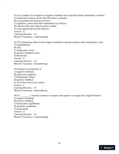Fundamentals of Anatomy & Physiology, 11th Edition Test Bank - Page 22 preview image