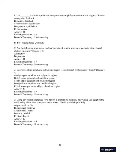 Fundamentals of Anatomy & Physiology, 11th Edition Test Bank - Page 23 preview image