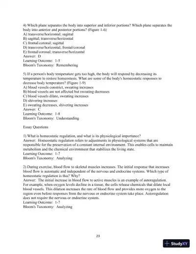 Fundamentals of Anatomy & Physiology, 11th Edition Test Bank - Page 24 preview image