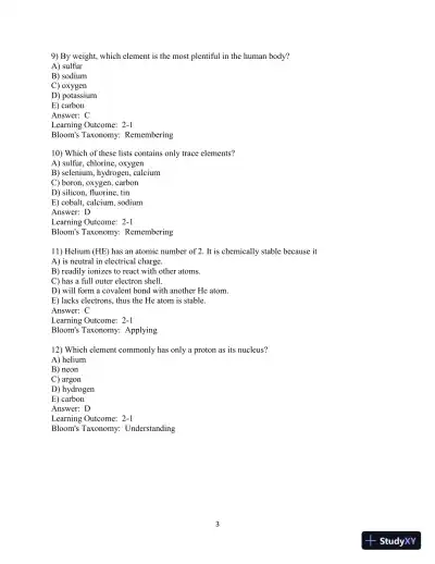 Fundamentals of Anatomy & Physiology, 11th Edition Test Bank - Page 28 preview image