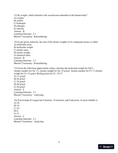 Fundamentals of Anatomy & Physiology, 11th Edition Test Bank - Page 29 preview image