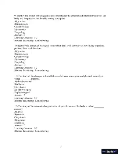 Fundamentals of Anatomy & Physiology, 11th Edition Test Bank - Page 4 preview image