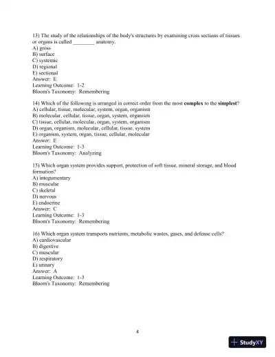 Fundamentals of Anatomy & Physiology, 11th Edition Test Bank - Page 5 preview image