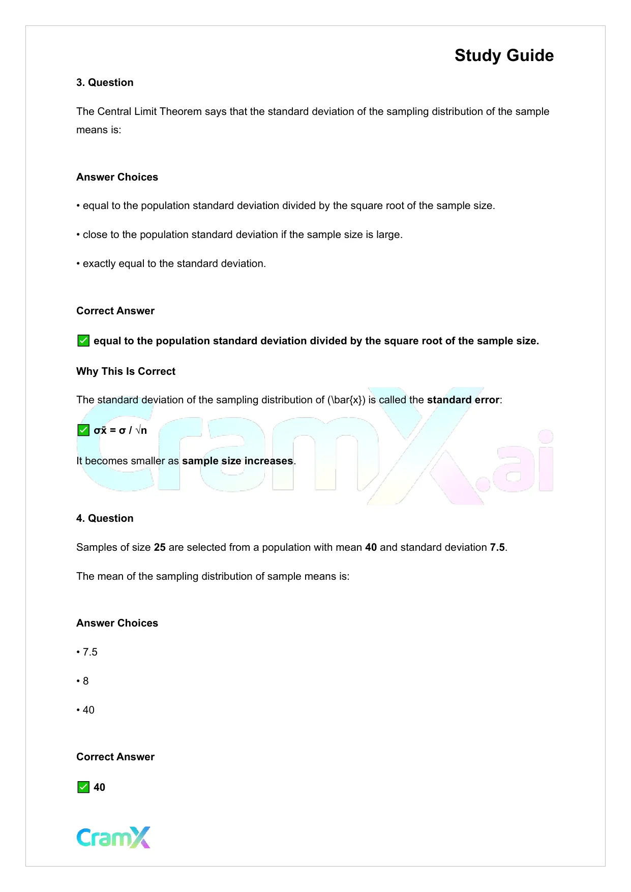 Statistics - Sampling - Page 10 preview image