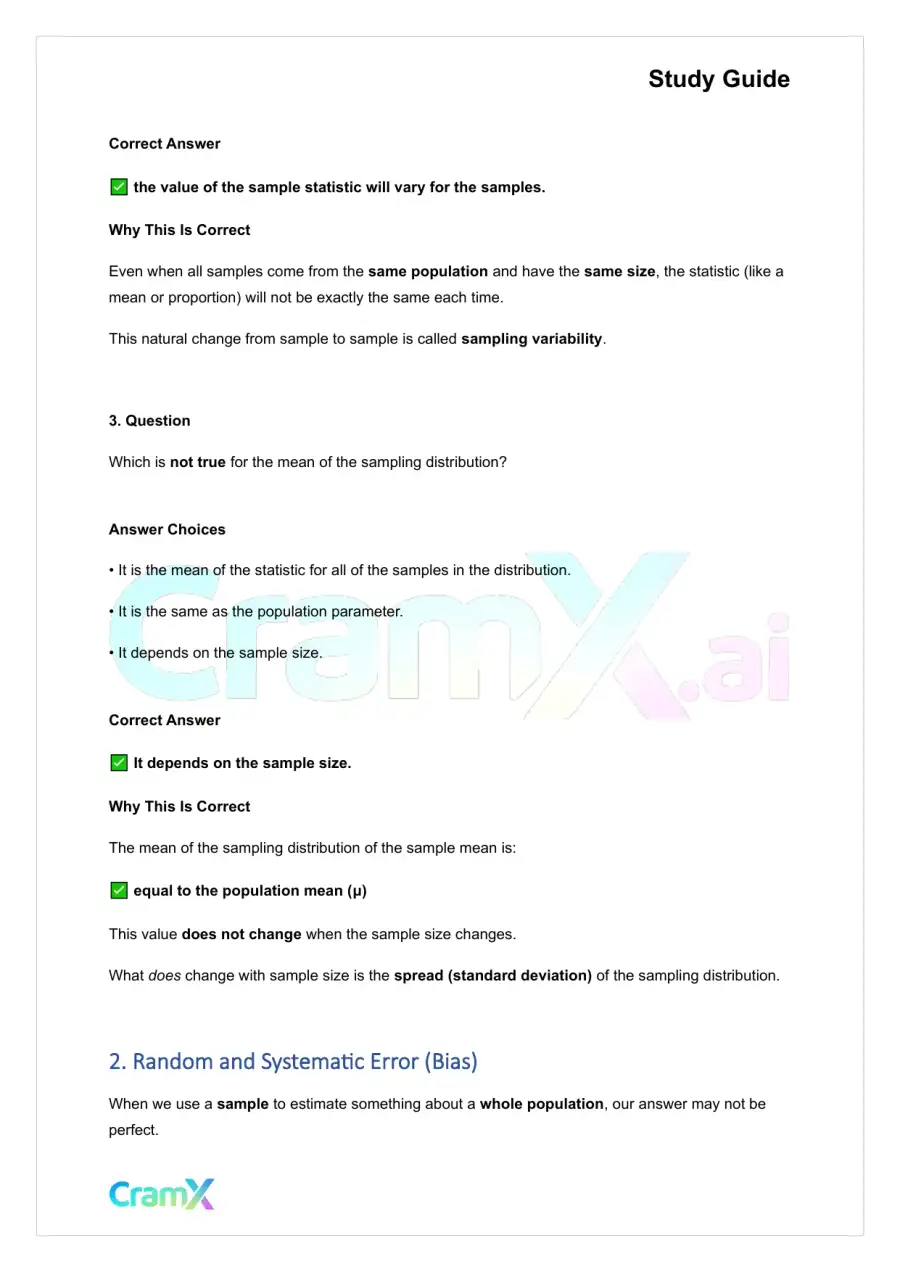 Statistics - Sampling, page 2