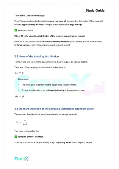 Statistics - Sampling - Page 6 preview image