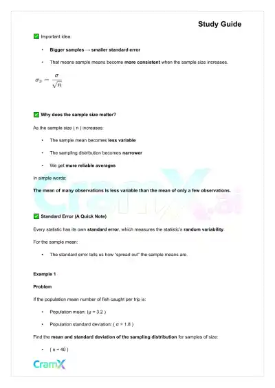 Statistics - Sampling - Page 7 preview image