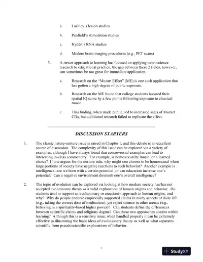 Test Bank for Learning and Memory, 4th Edition - Page 10 preview image