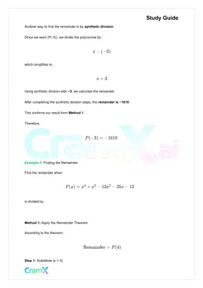 Algebra II – Polynomial Function - Page 10 preview image