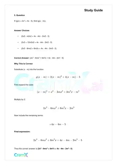 Algebra II – Polynomial Function - Page 7 preview image