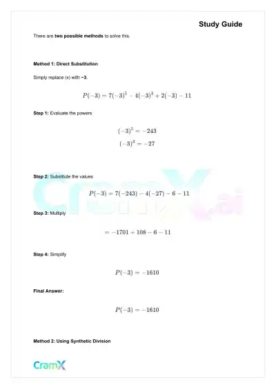 Algebra II – Polynomial Function - Page 9 preview image