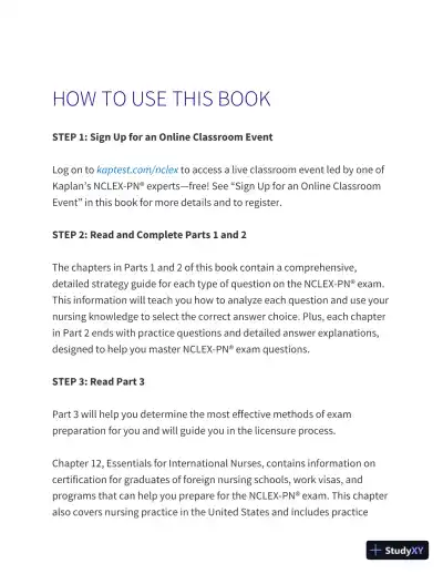 NCLEX-PN Prep 2019: Practice Test + Proven Strategies (2019) - Page 13 preview image