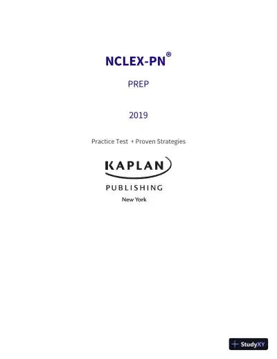 NCLEX-PN Prep 2019: Practice Test + Proven Strategies (2019) - Page 5 preview image
