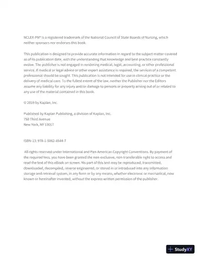 NCLEX-PN Prep 2019: Practice Test + Proven Strategies (2019) - Page 9 preview image