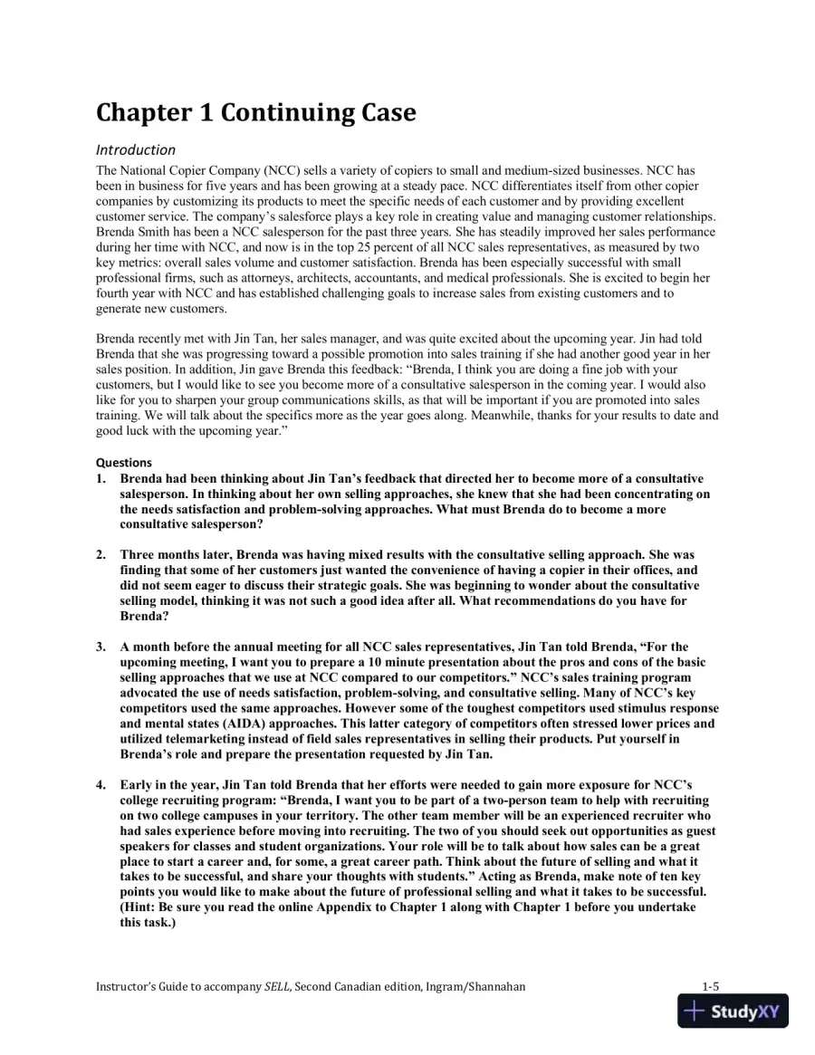 SELL, Canadian Edition Lecture Notes, page 10