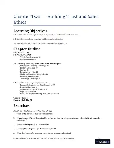 SELL, Canadian Edition Lecture Notes - Page 11 preview image