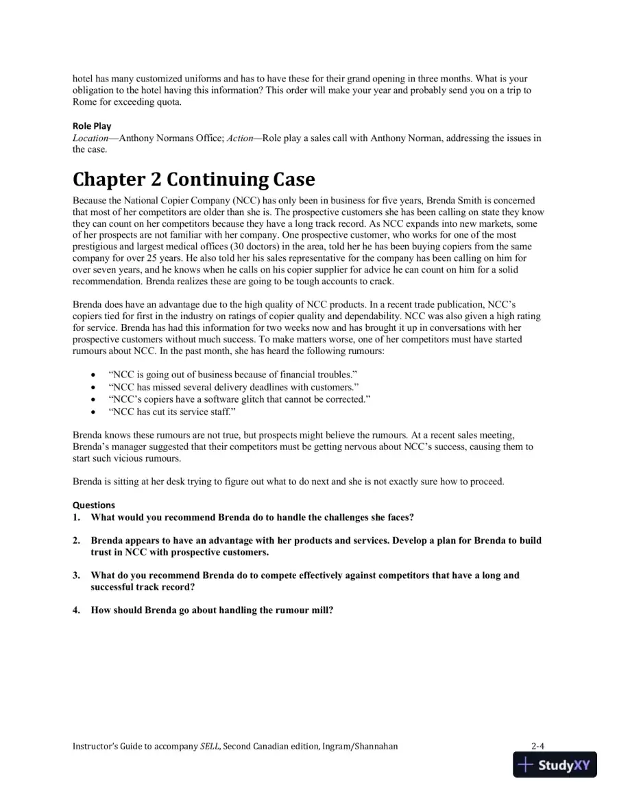 SELL, Canadian Edition Lecture Notes, page 14