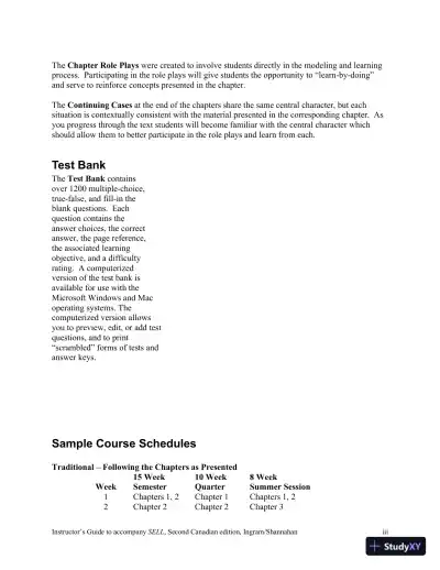 SELL, Canadian Edition Lecture Notes - Page 4 preview image