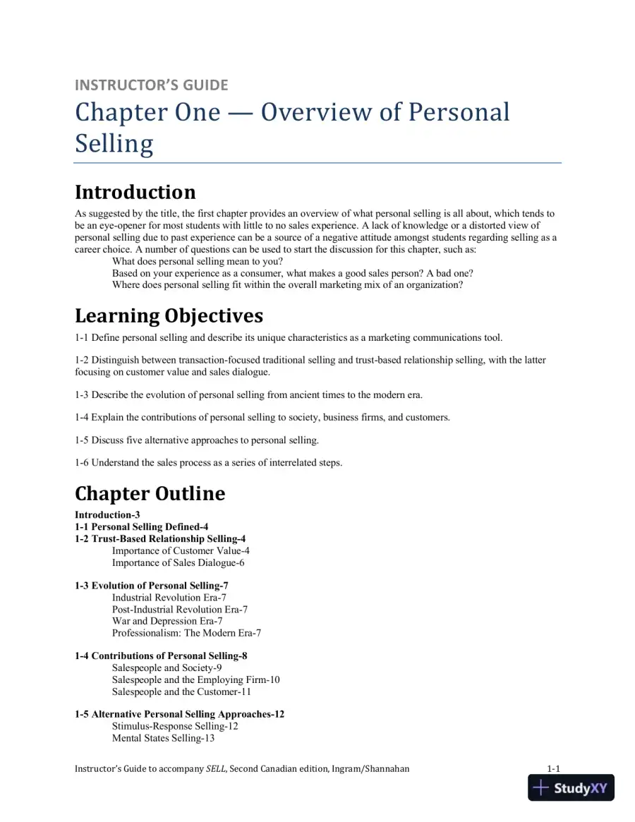 SELL, Canadian Edition Lecture Notes, page 6