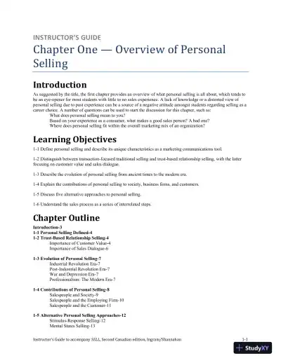 SELL, Canadian Edition Lecture Notes - Page 6 preview image