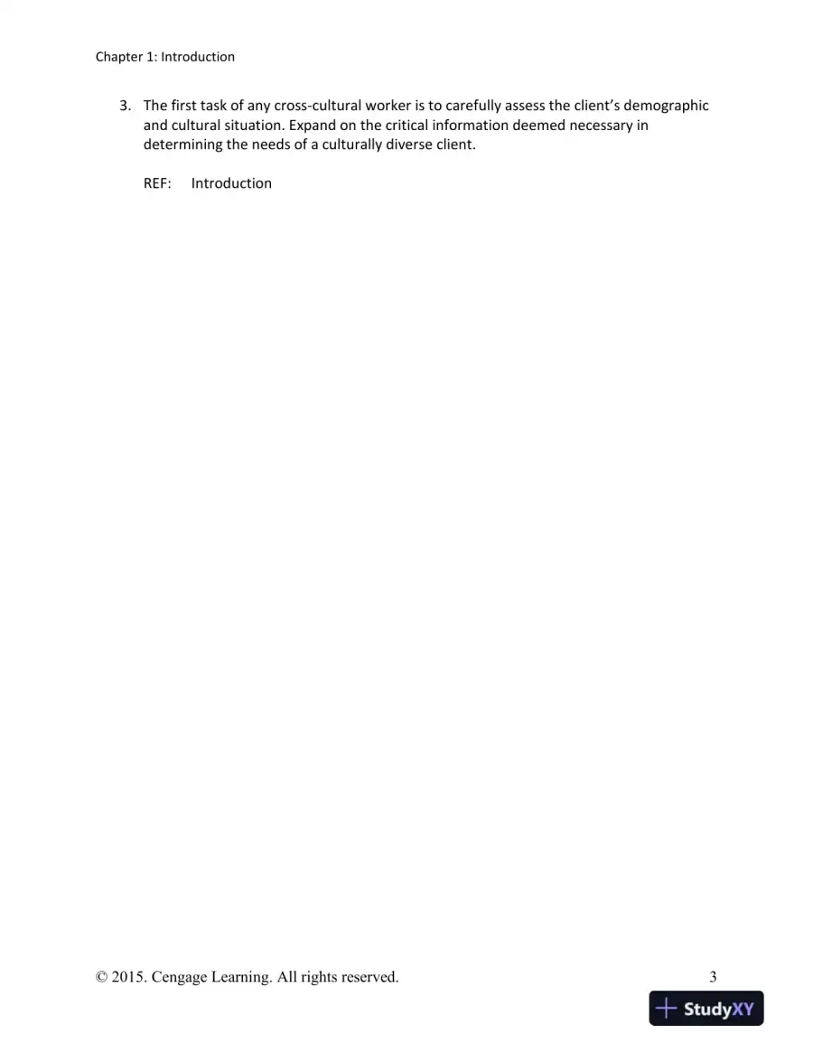 Cultural Diversity: A Primer for the Human Services 5th Edition Test Bank, page 4