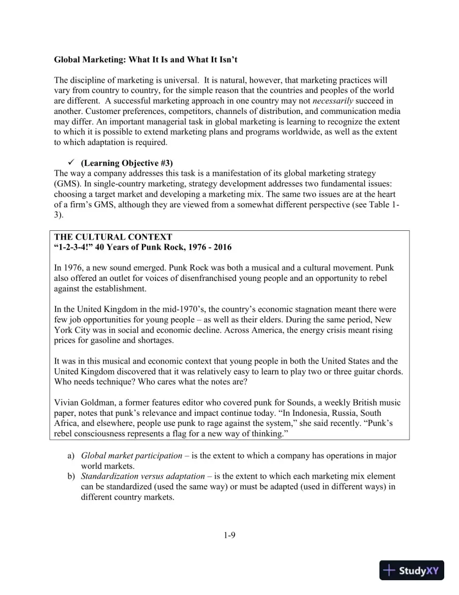 Solution Manual for Global Marketing, 10th Edition, page 11