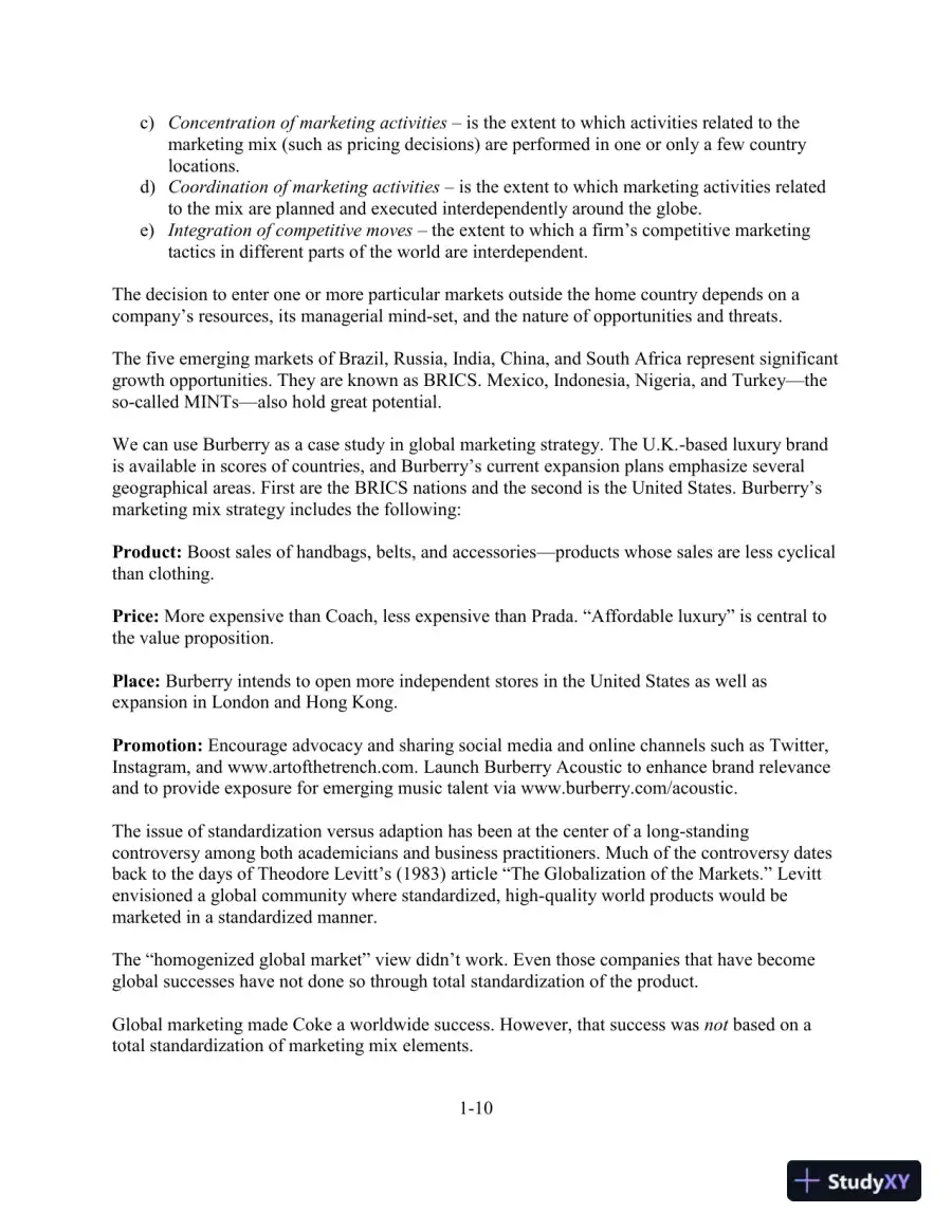 Solution Manual for Global Marketing, 10th Edition, page 12