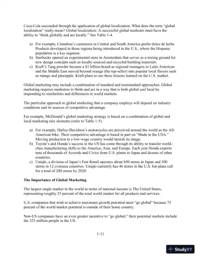 Solution Manual for Global Marketing, 10th Edition - Page 13 preview image