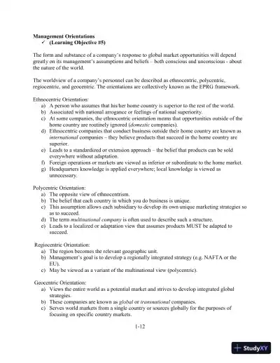 Solution Manual for Global Marketing, 10th Edition - Page 14 preview image