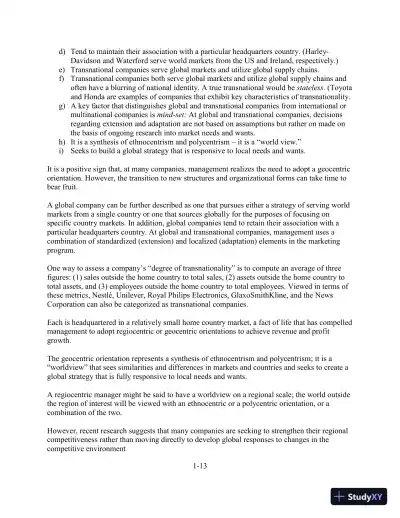 Solution Manual for Global Marketing, 10th Edition - Page 15 preview image