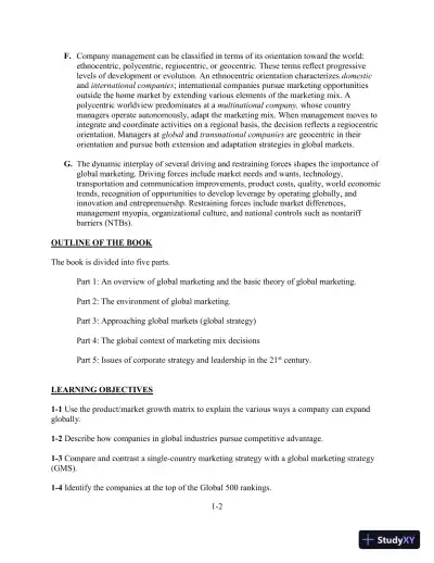 Solution Manual for Global Marketing, 10th Edition - Page 4 preview image