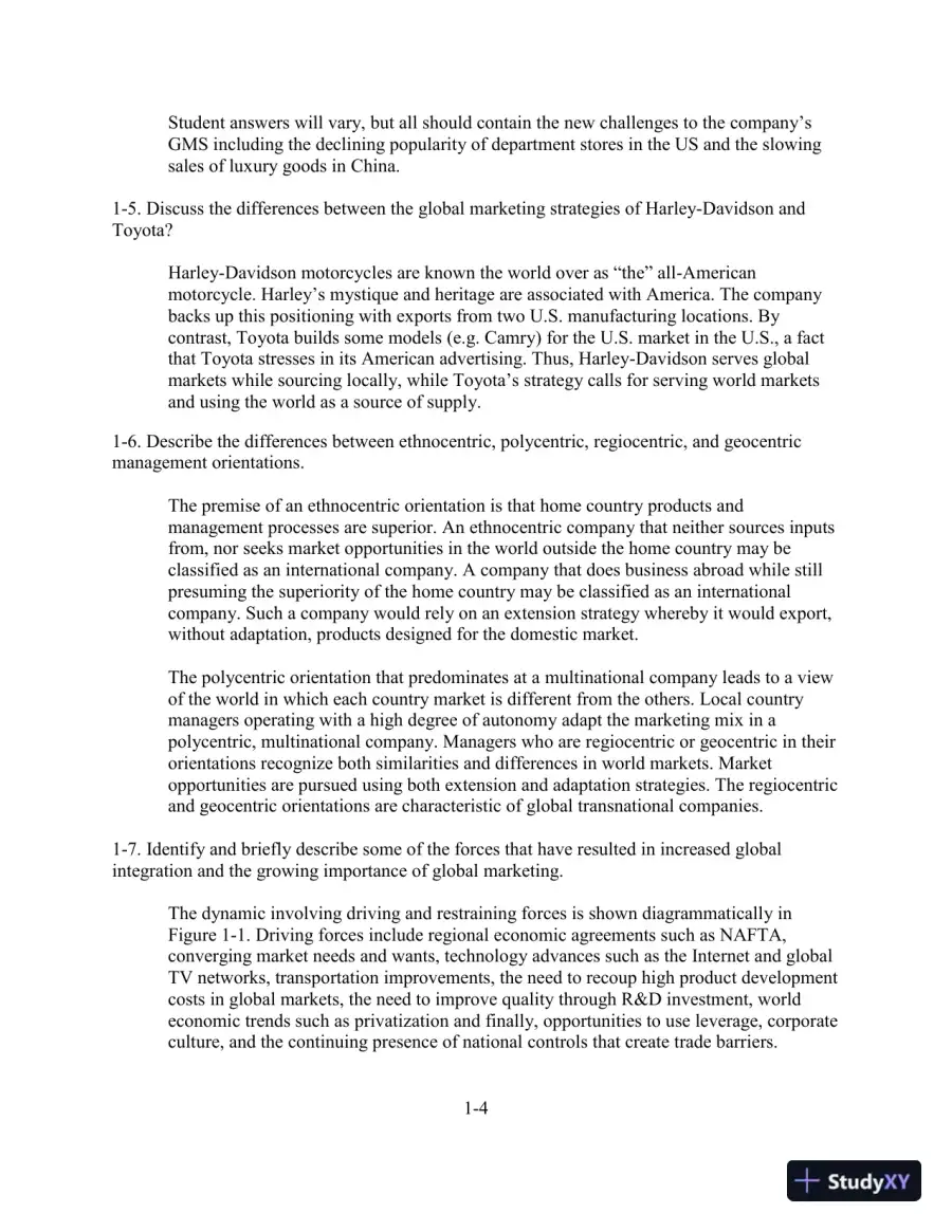 Solution Manual for Global Marketing, 10th Edition, page 6