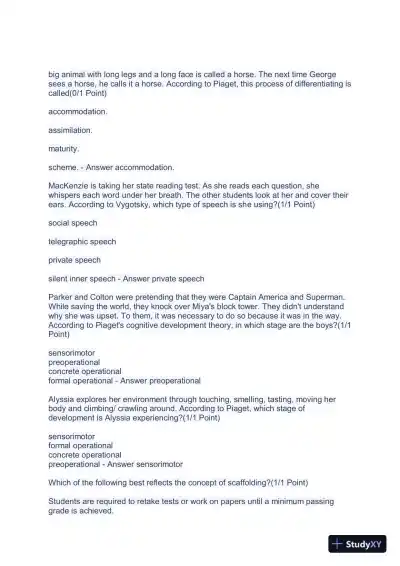 2023 WGUD094 Education Practice Exam With Answers (156 Solved Questions) - Page 4 preview image